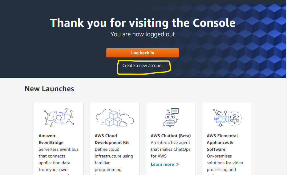 How to create a free aws account Testing Tools